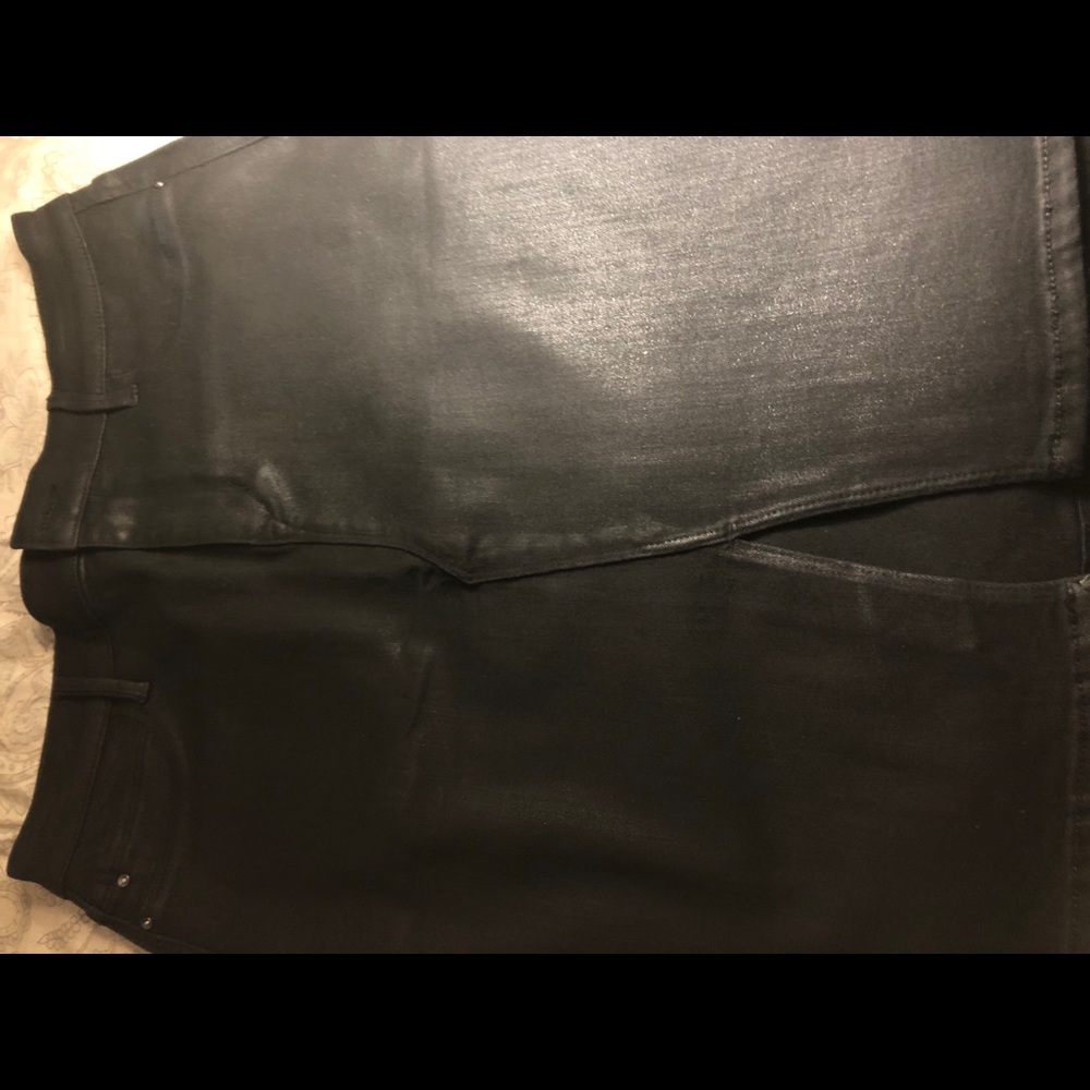 Skinnygirl Black Jean Skirt Size 10 - Picture 13 of 14